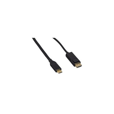 Cable Wholesale USB 3 Type C Male to DisplayPort Male Video Cable, 4K at 60, Black, 10 foot 10U3-60110